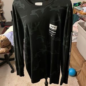 Black Camo oversized long sleeve- TBar X Cotton On